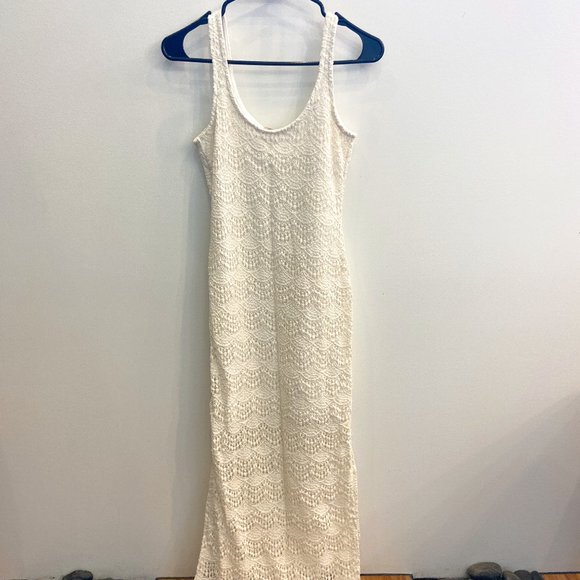 bershka crochet dress - ECRU - L